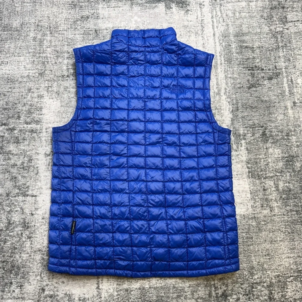 The North Face Thermoball‎ Eco Vest Mens Medium Blue Quilted Puffer Insulated